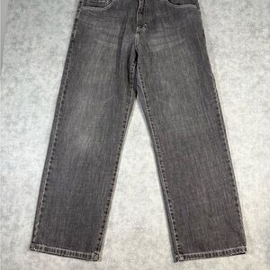 Calvin Klein Mens Black Straight Leg Jeans 34x32 100% Cotton CK Denim Y2K